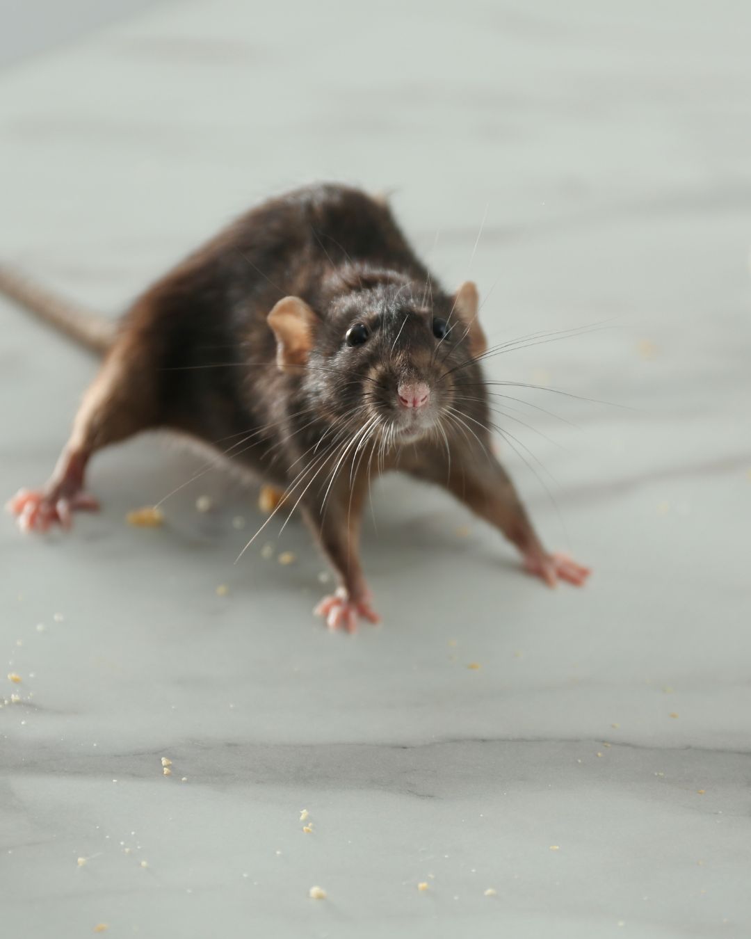 Rat dans un logement avant dératisation